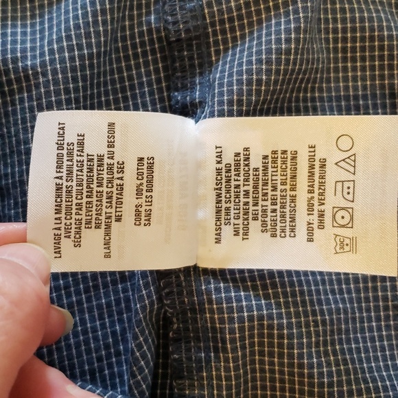 Columbia Blue and White Check Short Sleeve Button-Down Men's Shirt, Size Extra L - Picture 12 of 12